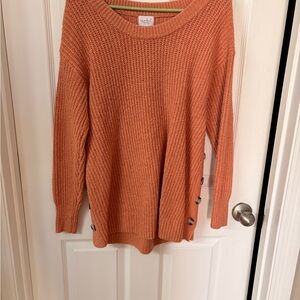 Isabel Maternity by Ingrid & Isabel Orange Knit Sweater
